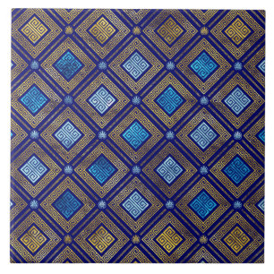 Greek Meander Key Pattern Ceramic Tile