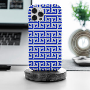 Greek Meander Key Square H Pattern Blue iPhone 15 Pro Max Case