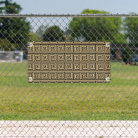 Greek Meander Key Squares Pattern Brown