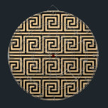 Greek Meander Key Squares Pattern Brown Dartboard<br><div class="desc">Elegant,  stylish and sophisticated Greek pattern in brown and black colour. Modern and trendy gift,  perfect for the Mediterranean lover in your life.</div>
