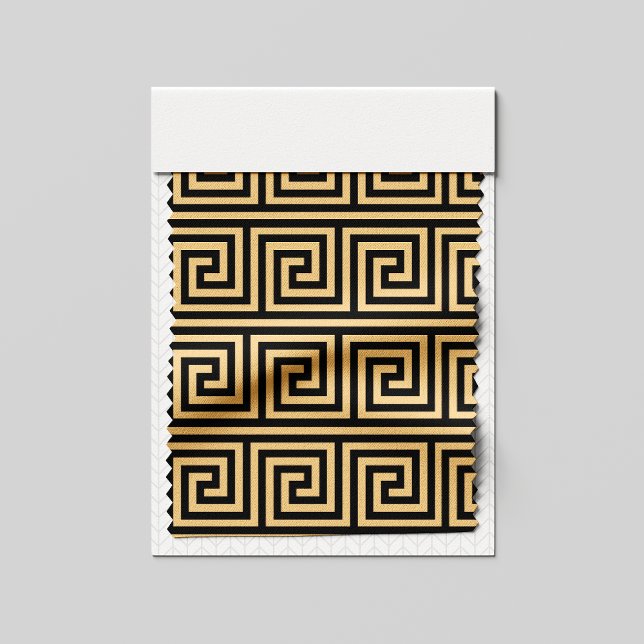 Greek Meander Key Squares Pattern Brown Fabric (Creator Uploaded)