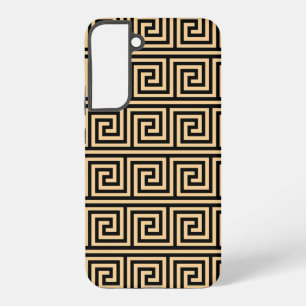 Greek Meander Key Squares Pattern Brown Samsung Galaxy Case