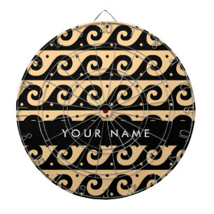 Greek Meander Key, Wave Key, Brown, Your Name Dartboard