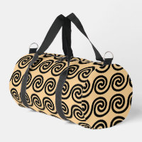 Greek Meander Key Waves Pattern Brown