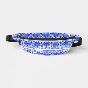 Greek Mediterranean Arabesque Pattern Blue Bum Bags