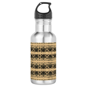 Greek Mediterranean Arabesque Pattern Brown 532 Ml Water Bottle