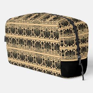 Greek Mediterranean Arabesque Pattern Brown Dopp Kit