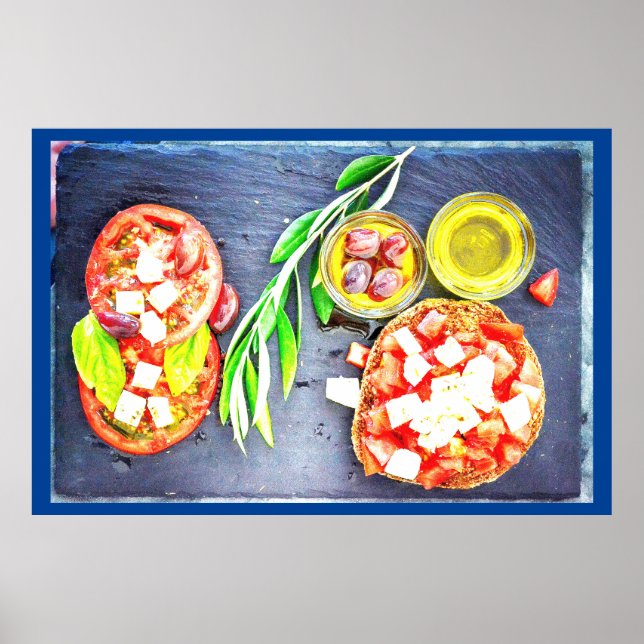 "Greek & Mediterranean Diet" Cute Photo. Buy Now Poster (Front)