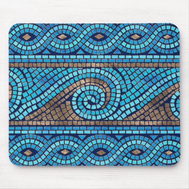 Greek Mosaic Tile Ornament Mouse Pad (Front)