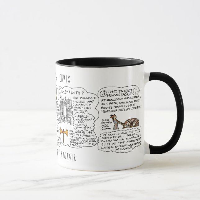 Greek Myth Comix Minotaur Myth mug! Mug (Right)