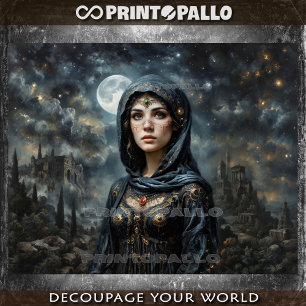 Greek myth: Nyx the goddess of night and darkness Tissue Paper