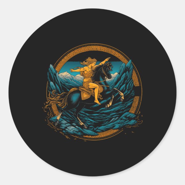 Greek Mythology Classic Round Sticker (Front)