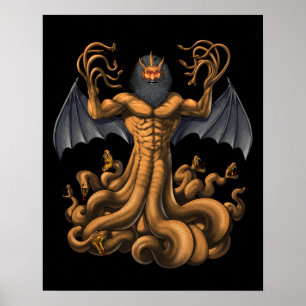 Greek Mythology Creature Typhon Poster