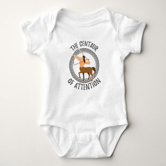 Greek Mythology Gift Centaur of Attention Gift Baby Bodysuit (Front)