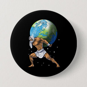 Greek Mythology God Atlas 7.5 Cm Round Badge