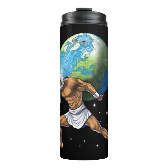 Greek Mythology God Atlas Thermal Tumbler (Front)