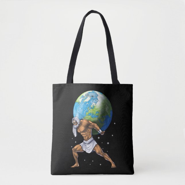 Greek Mythology God Atlas Tote Bag (Front)
