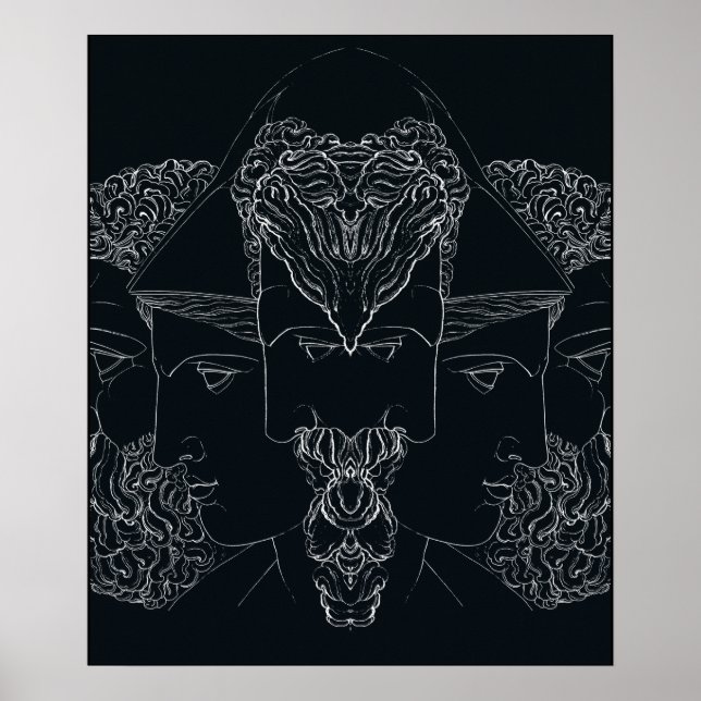 Greek Mythology Jupiter Minerva Hercules Poster (Front)