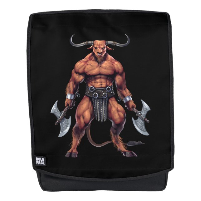 Greek Mythology Minotaur Backpack (Front)