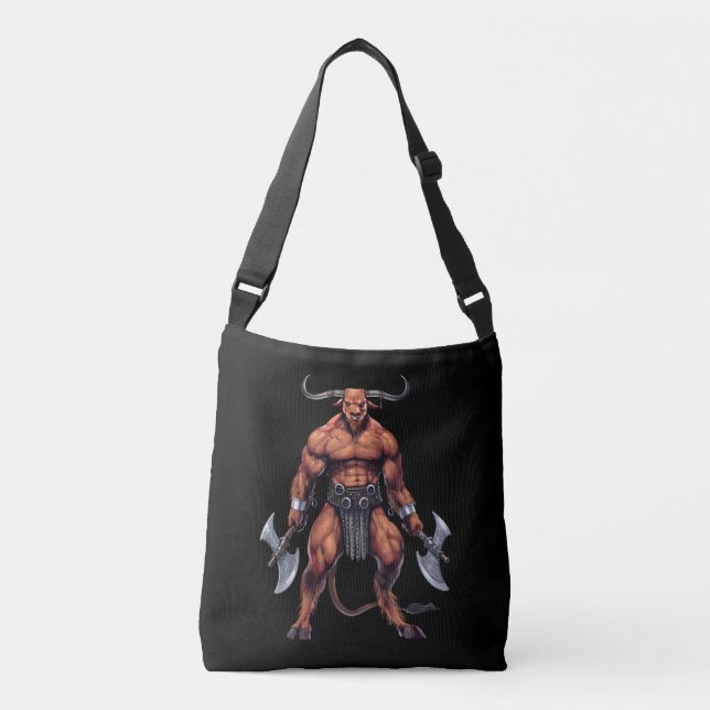 Greek Mythology Minotaur Crossbody Bag (Front)