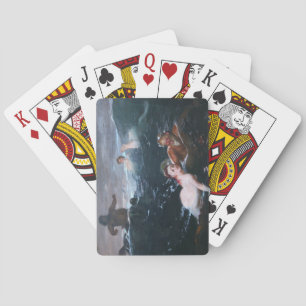 Greek Nymphs and Satyrs Playing in the Waves Playing Cards