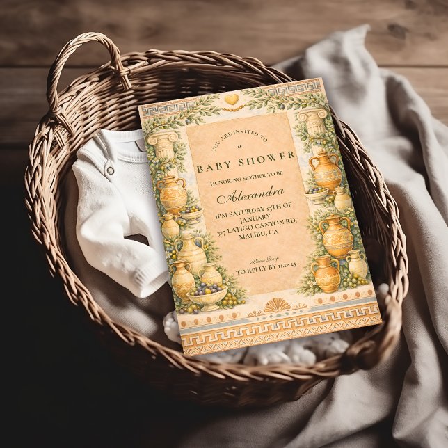 Greek Olive Baby Shower Invitation (Creator Uploaded)