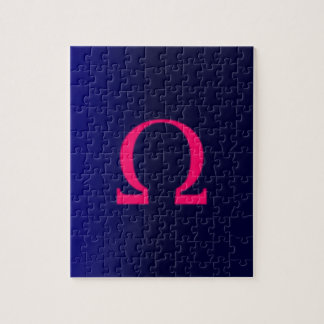 Greek Omega in Pink #3 Jigsaw Puzzle