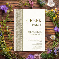 Greek or Roman birthday party with elegant design
