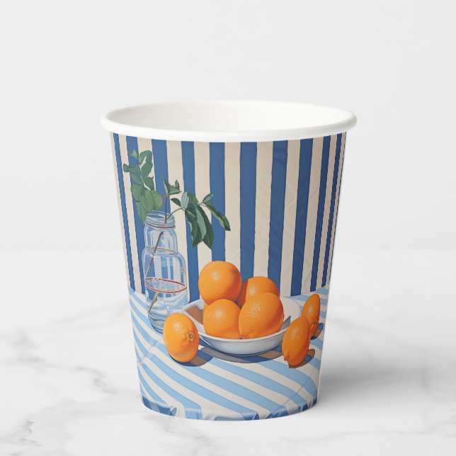 Greek Oranges Paper Cups (Back)