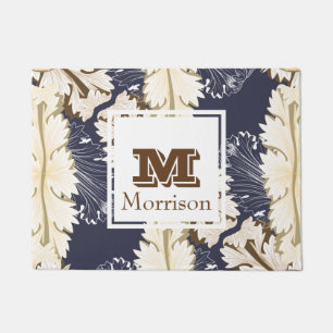 Greek Ornate Leaves in Cream Personalised Doormat
