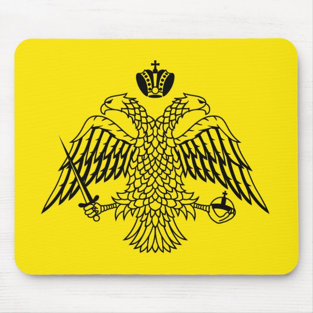 Greek Orthodox Church flag Mount Athos religious Mouse Pad (Front)