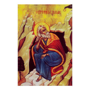 Greek orthodox icon of Prophet Elijah Poster