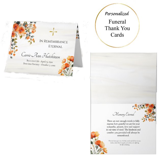 Greek Orthodox Memorial  Thank You Card (Creator Uploaded)