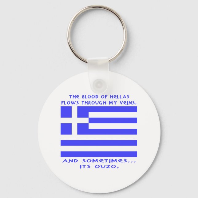 Greek Ouzo Key Ring (Front)