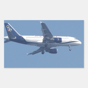 Greek Passenger Jet Rectangular Sticker