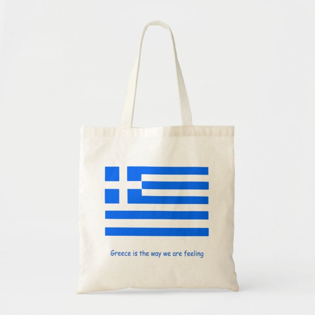 Greek patriot flag fun design tote bag (Front)