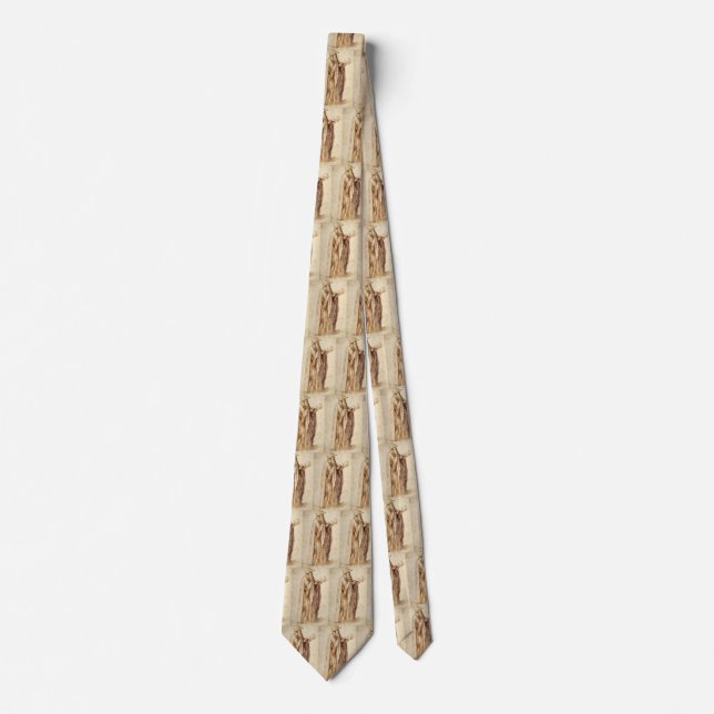 Greek Philosopher with Human Skull by Michelangelo Tie (Front)