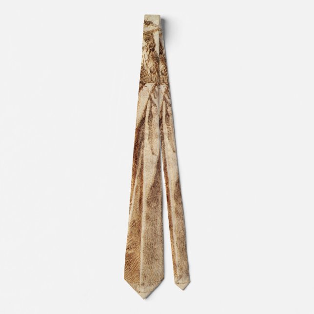 Greek Philosopher with Human Skull by Michelangelo Tie (Front)