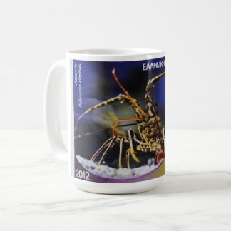 Greek postage stamp  Common spiny lobster  Coffee Mug