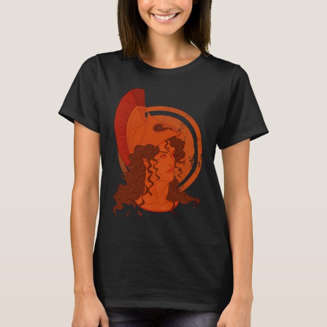 Greek Pottery Athena T-Shirt (Front)