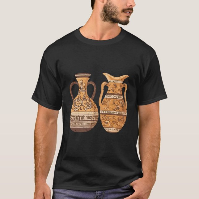 Greek Pottery Vases Pottery Ceramic T-Shirt (Front)