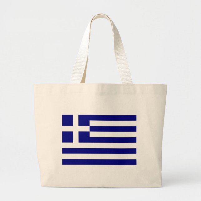 Greek pride large tote bag (Front)