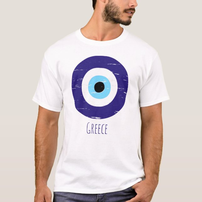 Greek Protection From Evil Eye Device Nazar Amulet T-Shirt (Front)