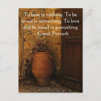 Greek Proverb about love Postcard