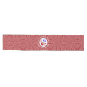 Greek Red LOVE Flag Personalised  Medium Table Runner