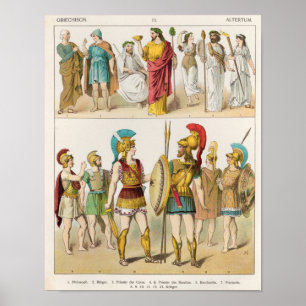 Greek Religious and Military Dress Poster