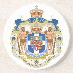 Greek Royal Coat of Arms - Greece Coaster