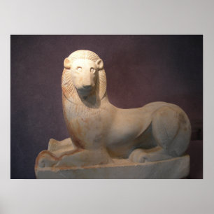Greek Sacred Gate Lion poster