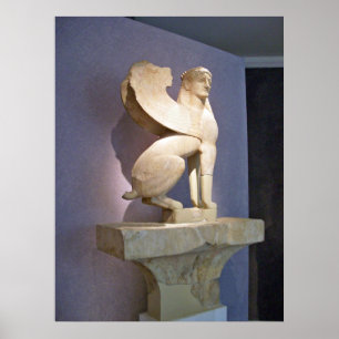 Greek Sacred Gate Marble Sphinx poster