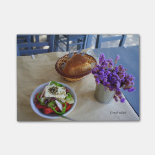 Greek salad post-it notes